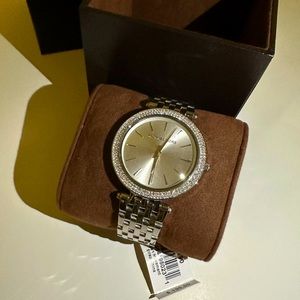 Michael Kors silver crystal watch